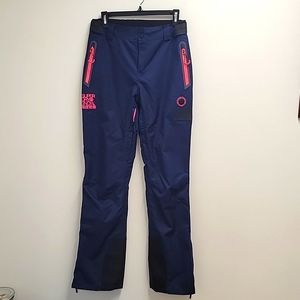 Superdry Snow Pants Technical Apparel Women's Size 6 Two Zippers Between Legs